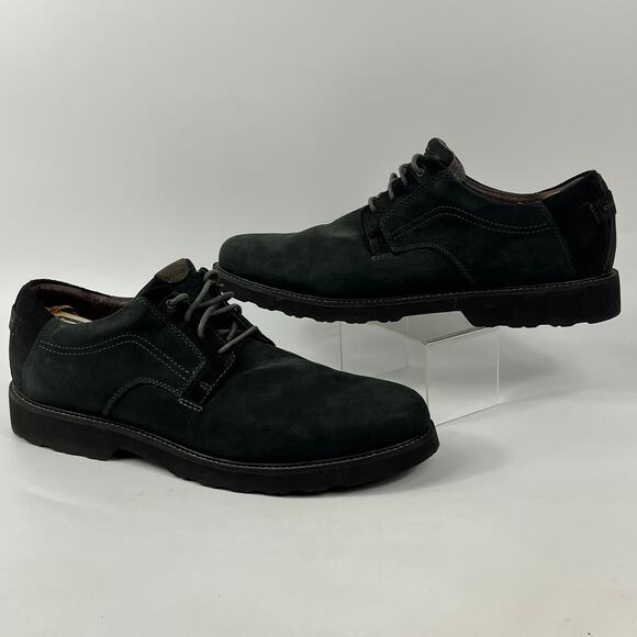 New Balance Dunham Men 16D DAK03 BK Waterproof Oxford Shoe Black Leather RevLite main image 8